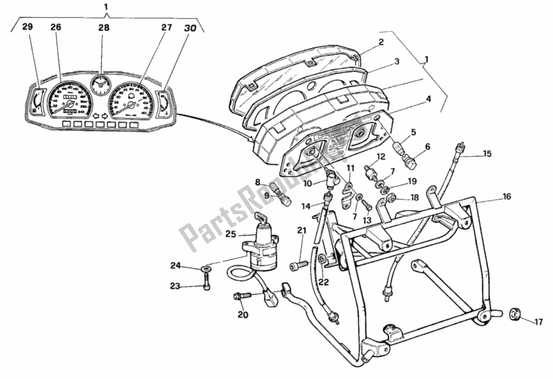 Toutes les pièces pour le Mètre du Ducati Paso 907 I. E. 1990